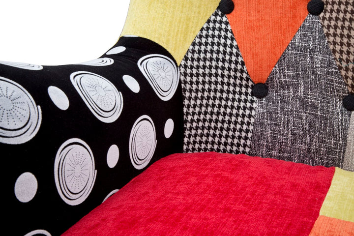 Patchwork Polstersessel Mehrfarbig Akzentstuhl