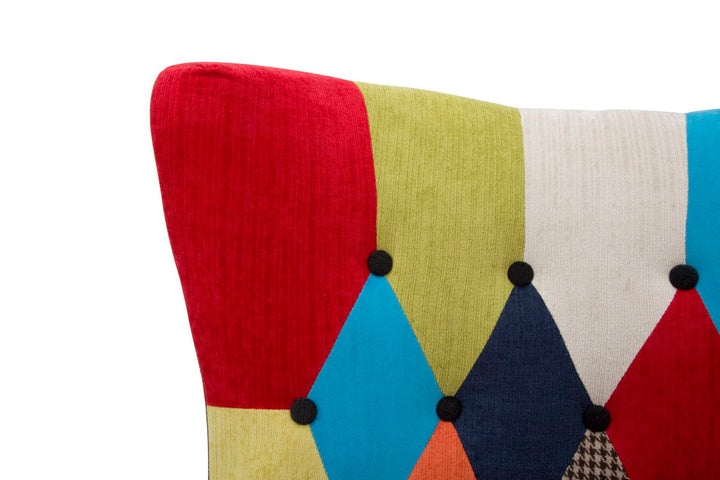 Patchwork Polstersessel Mehrfarbig Akzentstuhl