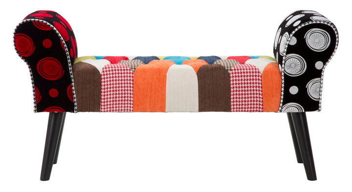 Patchwork Polsterbank Mehrfarbig Flursitz