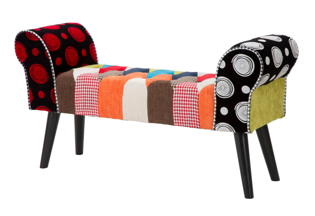 Patchwork Polsterbank Mehrfarbig Flursitz