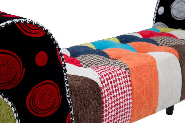 Patchwork Polsterbank Mehrfarbig Flursitz