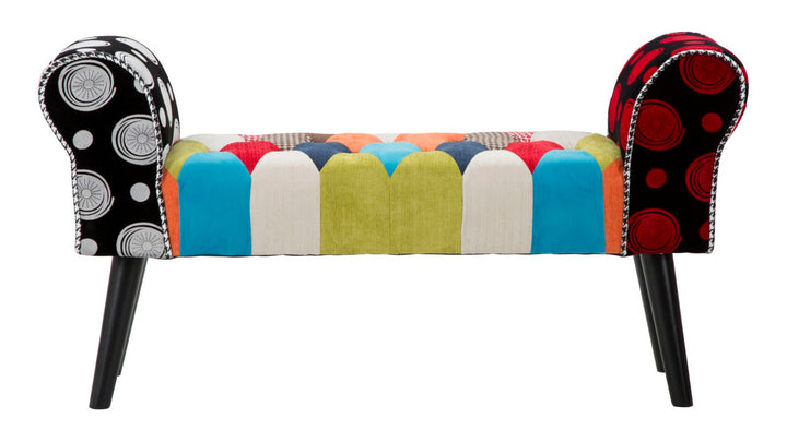 Patchwork Polsterbank Mehrfarbig Flursitz