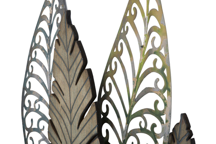 Metall Palmblatt Wanddekoration (Moderne Skulptur)