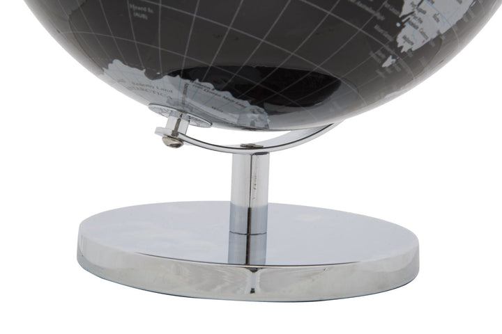 Silberner & schwarzer Globus (Moderne Dekoration)
