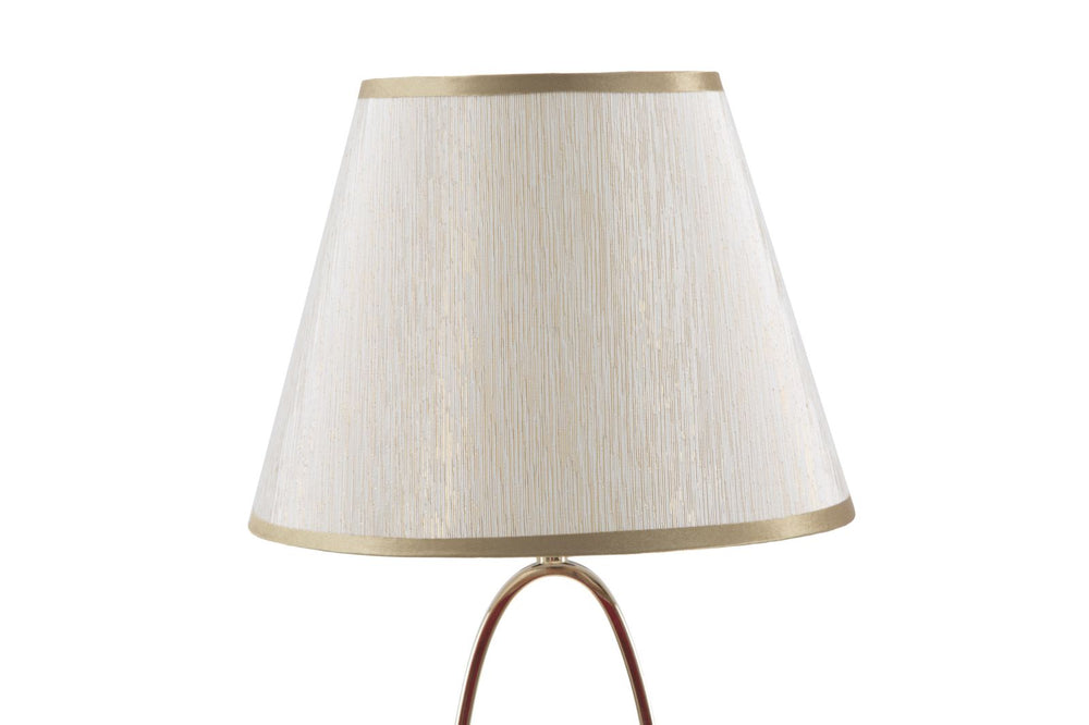 Moderne Tischleuchte in Gold und Creme