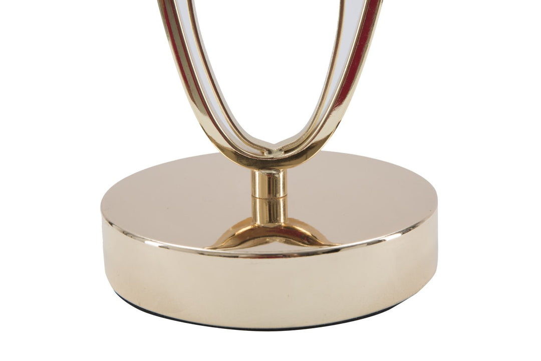 Moderne Tischleuchte in Gold und Creme