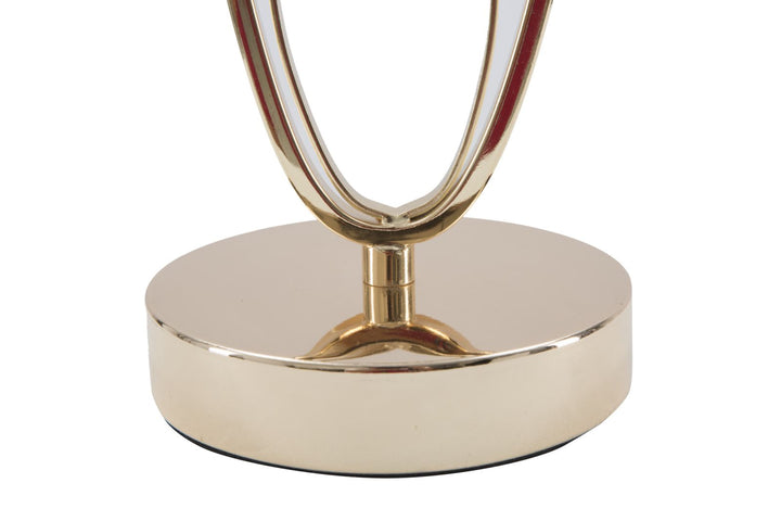 Moderne Tischleuchte in Gold und Creme