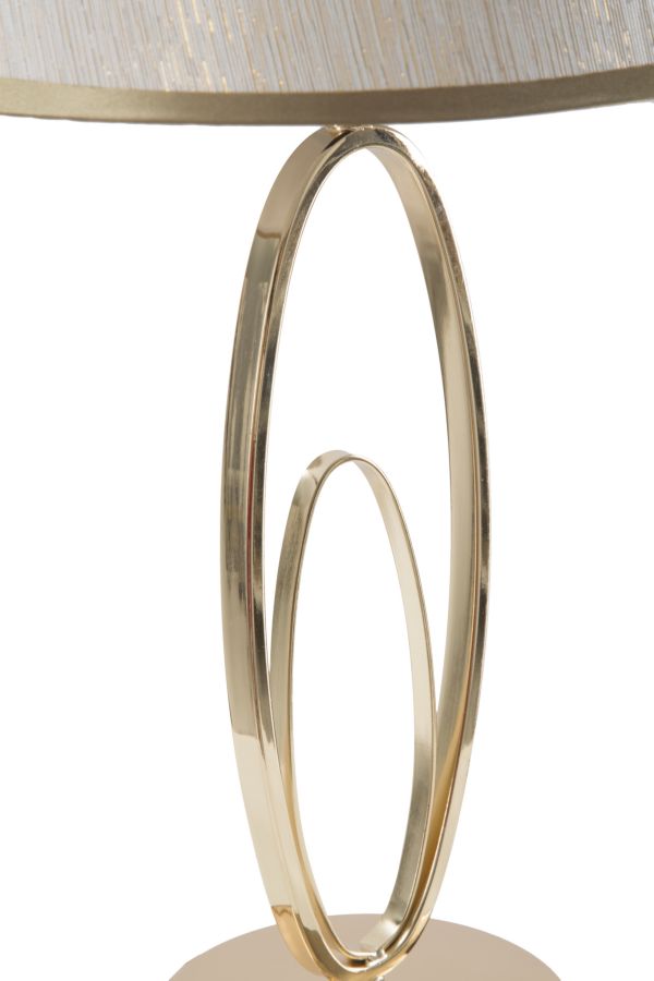 Moderne Tischleuchte in Gold und Creme