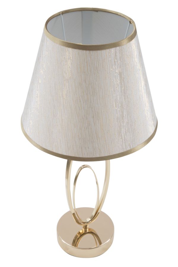 Moderne Tischleuchte in Gold und Creme