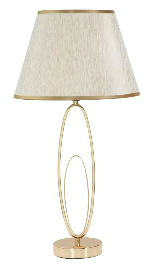 Moderne Tischleuchte in Gold und Creme