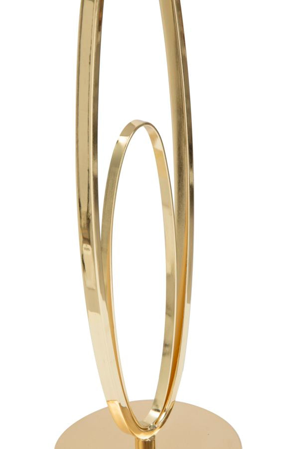 Moderne Tischleuchte in Gold und Creme