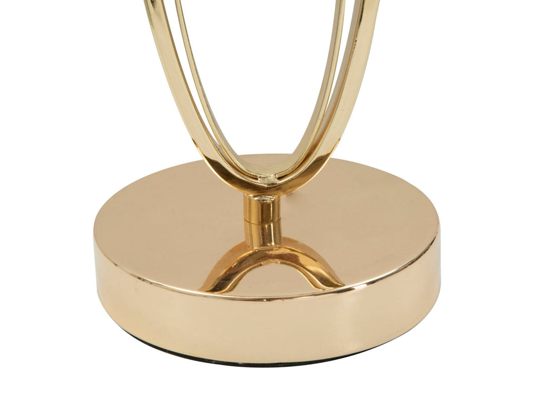 Moderne Tischleuchte in Gold und Creme