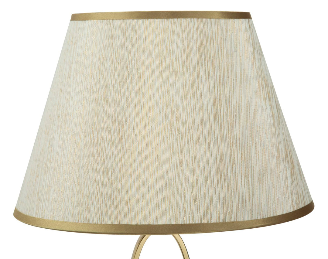 Moderne Tischleuchte in Gold und Creme