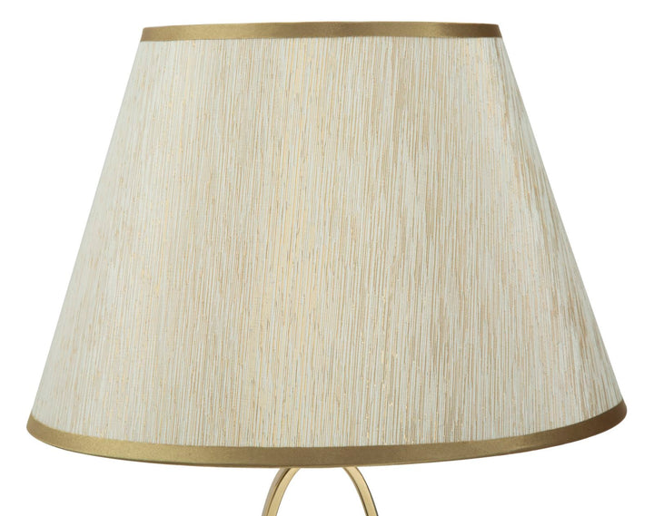 Moderne Tischleuchte in Gold und Creme