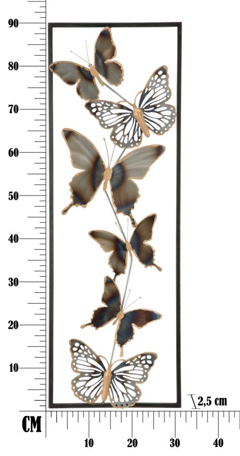 Metall Schmetterling Wanddekoration im Rahmen