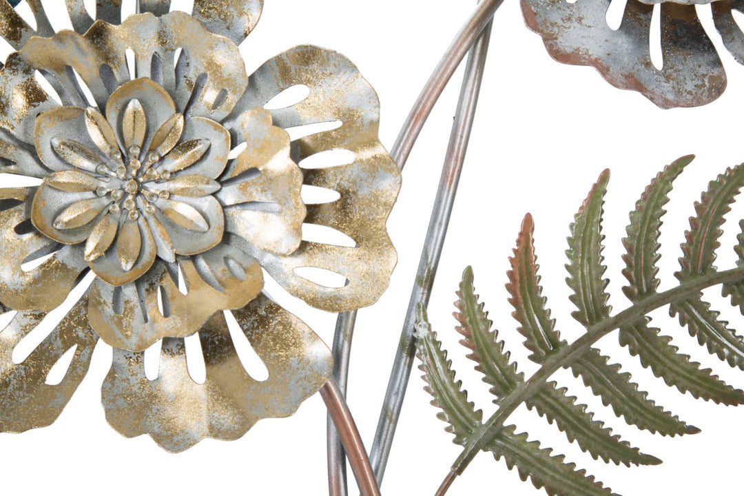 Metall Blumen & Blätter Blumenstrauß Wanddekoration