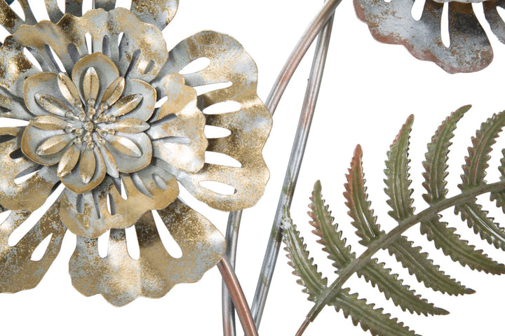 Metall Blumen & Blätter Blumenstrauß Wanddekoration