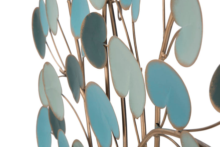 Gold & Blau Holz Wanddekoration