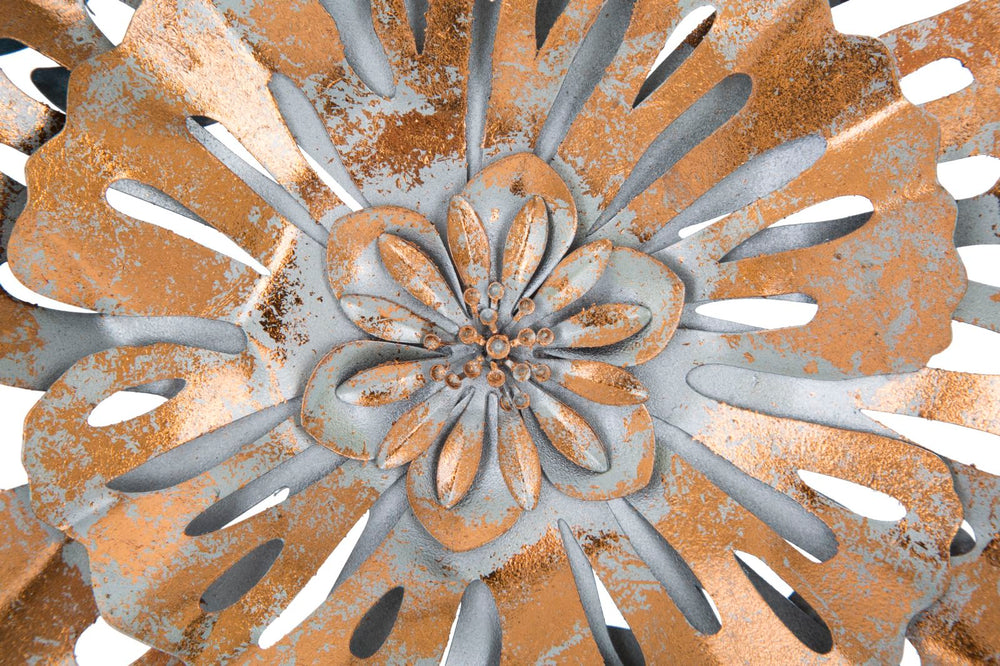 Metall Blume & Blatt Wanddekoration im Rahmen