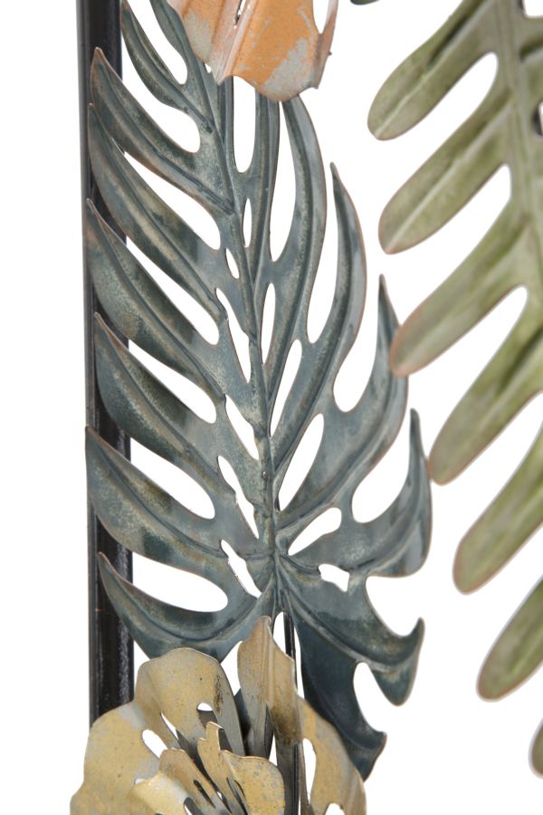 Metall Blume & Blatt Wanddekoration im Rahmen