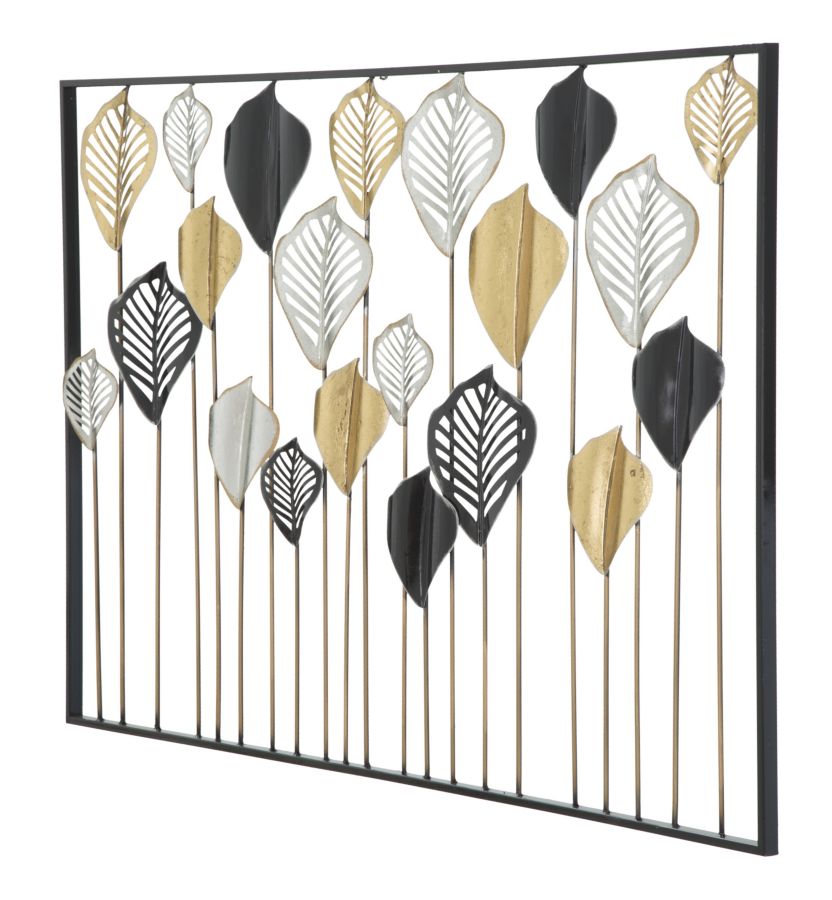 Metall-Blatt-Wanddekoration im Rahmen