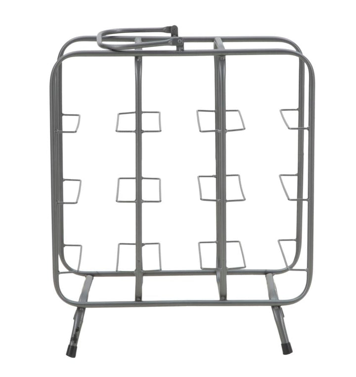 Graues Metall Weinregal Quadratisch 9 Flaschen