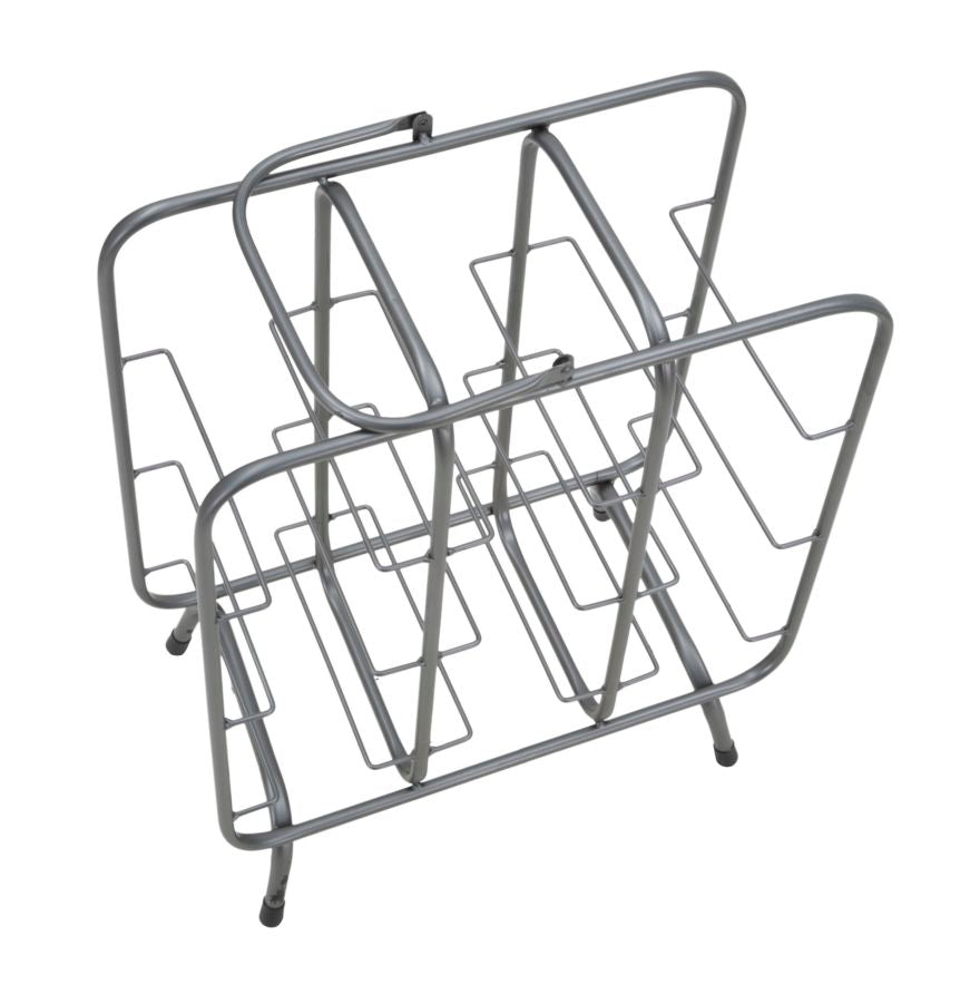 Graues Metall Weinregal Quadratisch 9 Flaschen