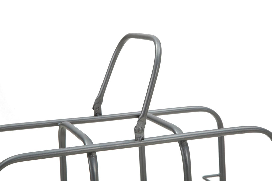 Graues Metall Weinregal Quadratisch 9 Flaschen