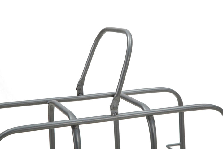 Graues Metall Weinregal Quadratisch 9 Flaschen