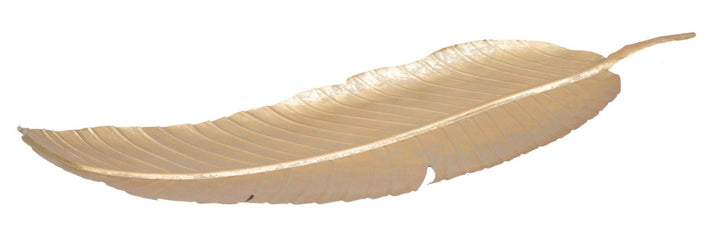 Goldenes Metalltablett in Form eines Buchstabens