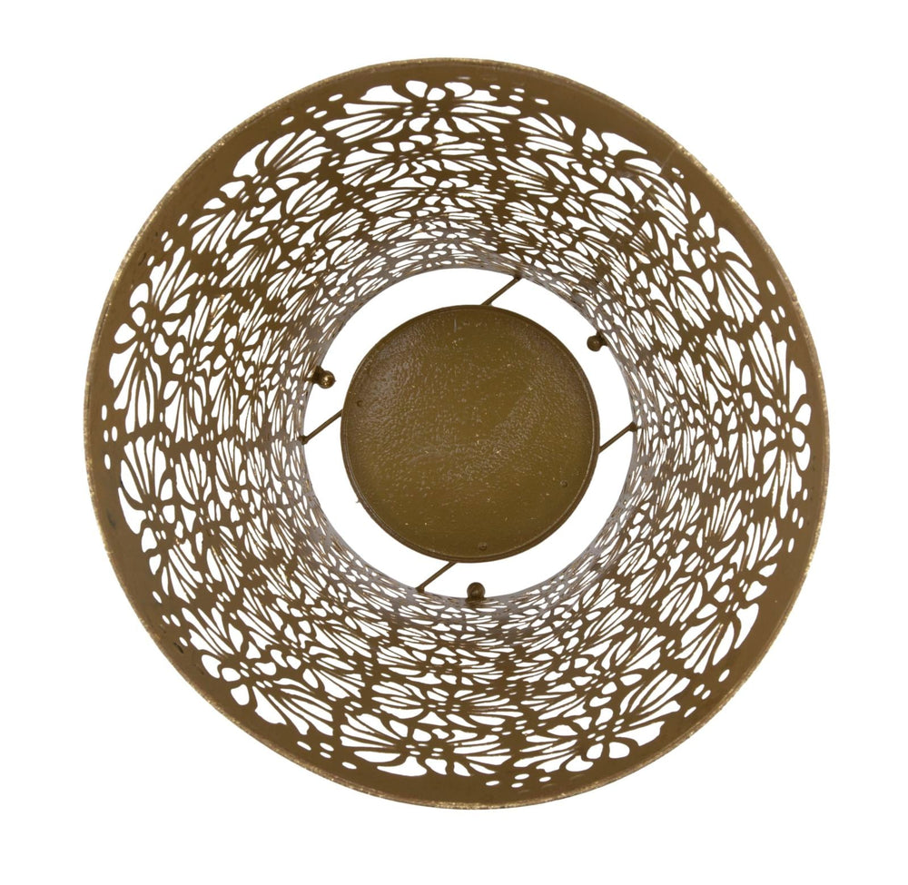 Regenschirmhalter mit Blumenmuster in Goldmetallic