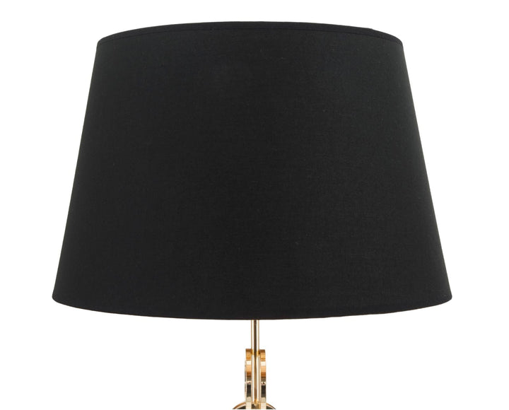 Stehlampe aus Metall in Gold und Schwarz