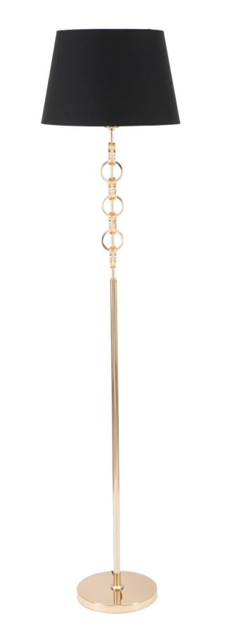 Stehlampe aus Metall in Gold und Schwarz