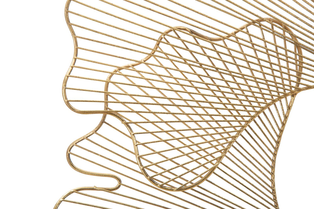 Gold Metall Blatt Wanddekoration (Modern Sculpture)