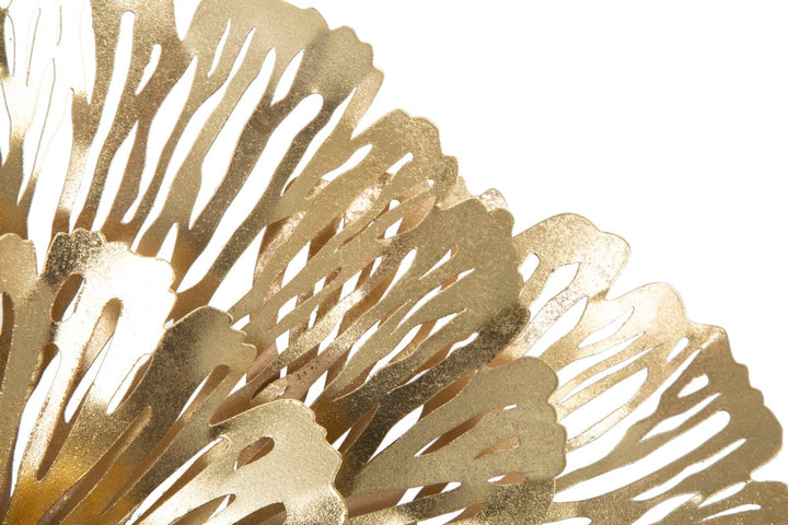 Goldene Metall Wandleuchte mit Blumenmuster