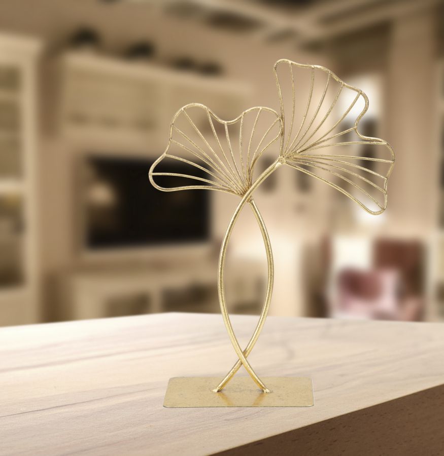 Goldene Blumendekoration (Moderne Skulptur)