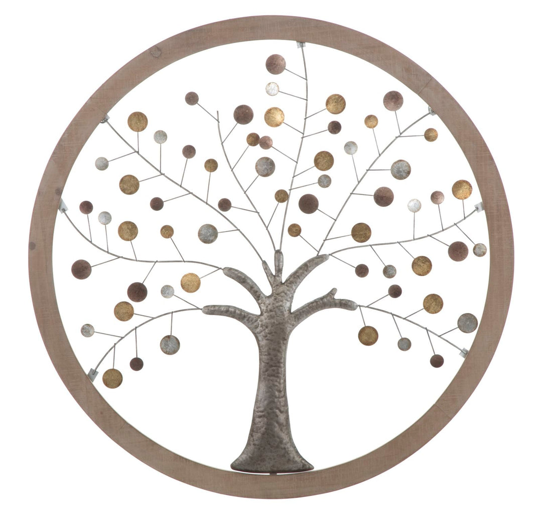 Metall & Holz Baum des Lebens Wanddekoration