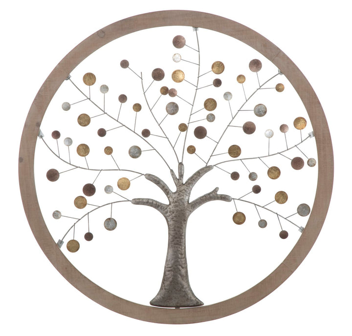 Metall & Holz Baum des Lebens Wanddekoration