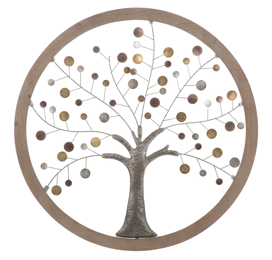 Metall & Holz Baum des Lebens Wanddekoration