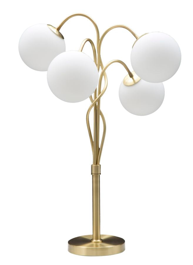 Goldfarbene Metall-Tischlampe mit 4 Lichtern