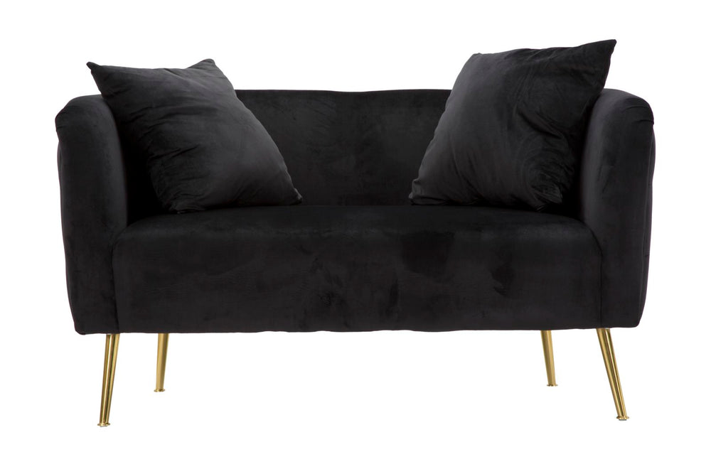 Schwarz Samt Sofa Bucarest Polster Couch
