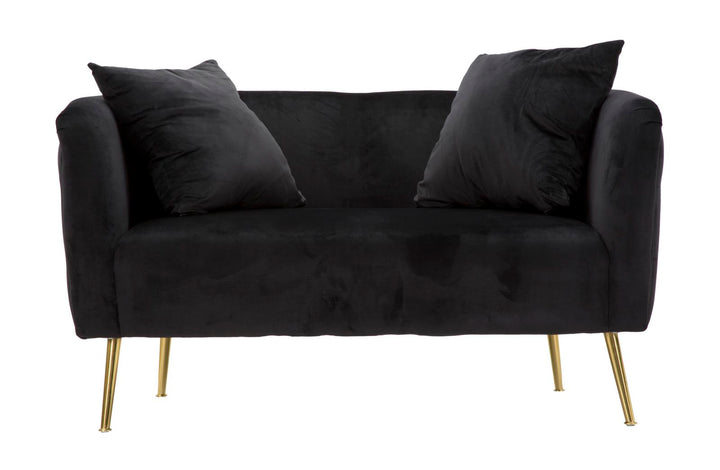Schwarz Samt Sofa Bucarest Polster Couch