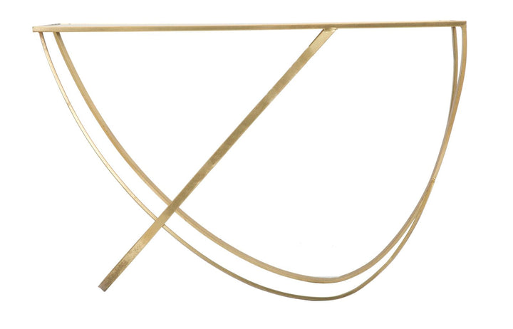 Glas Konsolentisch Mit Gold Metallbasis Moderner Flurtisch