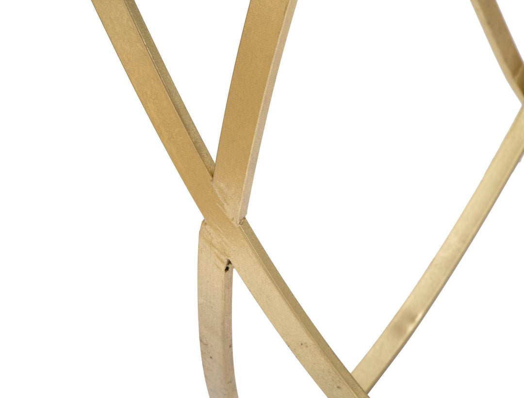 Glas Konsolentisch Mit Gold Metallbasis Moderner Flurtisch