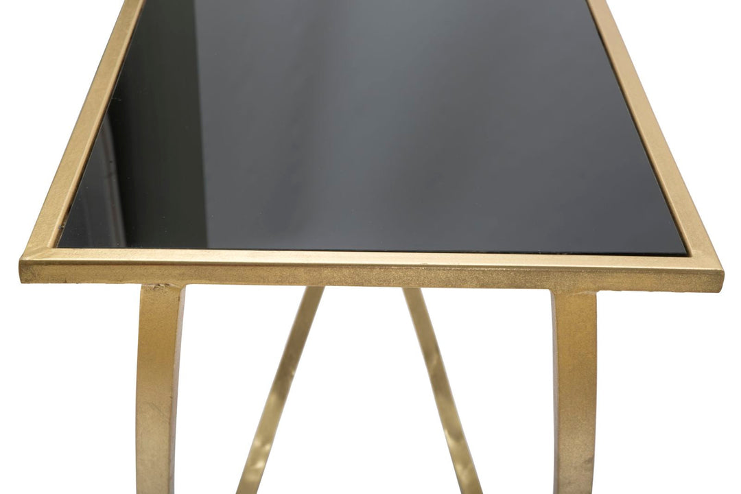 Glas Konsolentisch Mit Gold Metallbasis Moderner Flurtisch