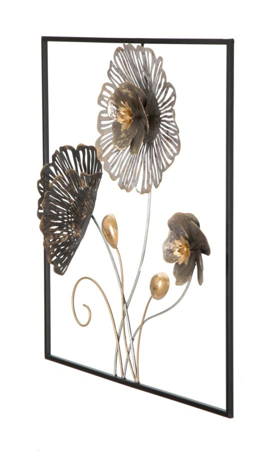 Metall Floral Wanddekoration im Rahmen