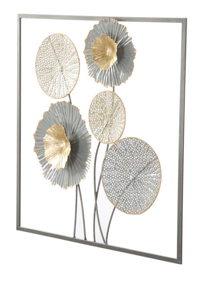 Wanddekoration Metall Blume rund