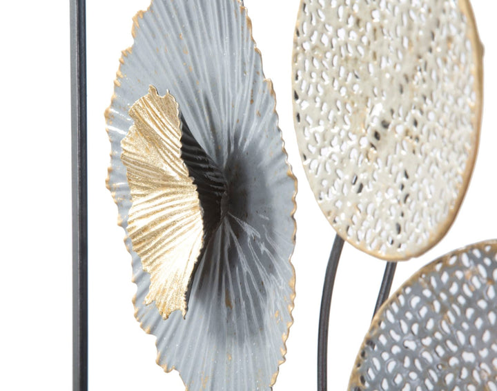 Wanddekoration Metall Blume rund