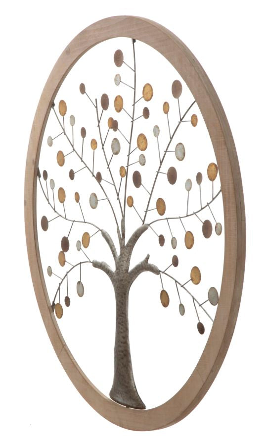 Metall & Holz Baum des Lebens Wanddekoration