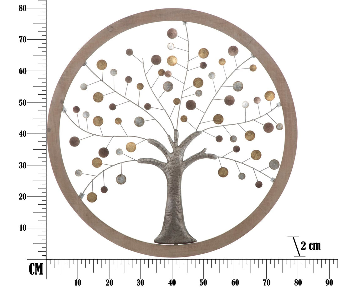 Metall & Holz Baum des Lebens Wanddekoration